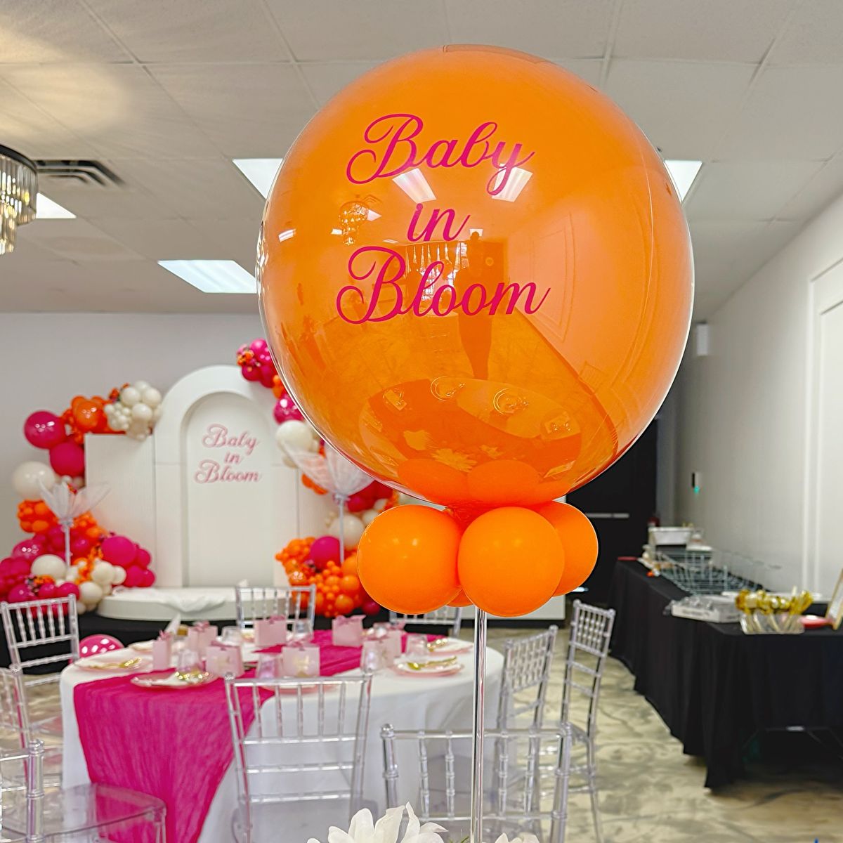 Balloon garland and backdrop installation in Gwinnett County, GA